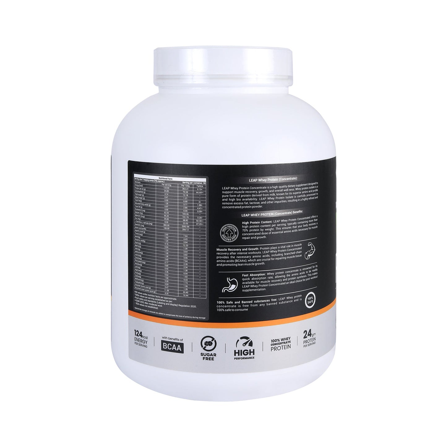 Leap Whey Protein Concentrate - Chocolate Flavor-2KG Leapstoreindia