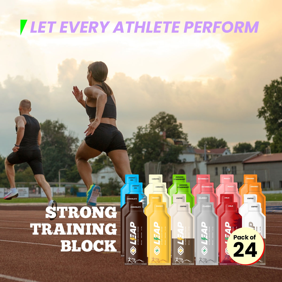 LEAP Energy Gels Pack of 24 (12 Flavours) Leapstoreindia
