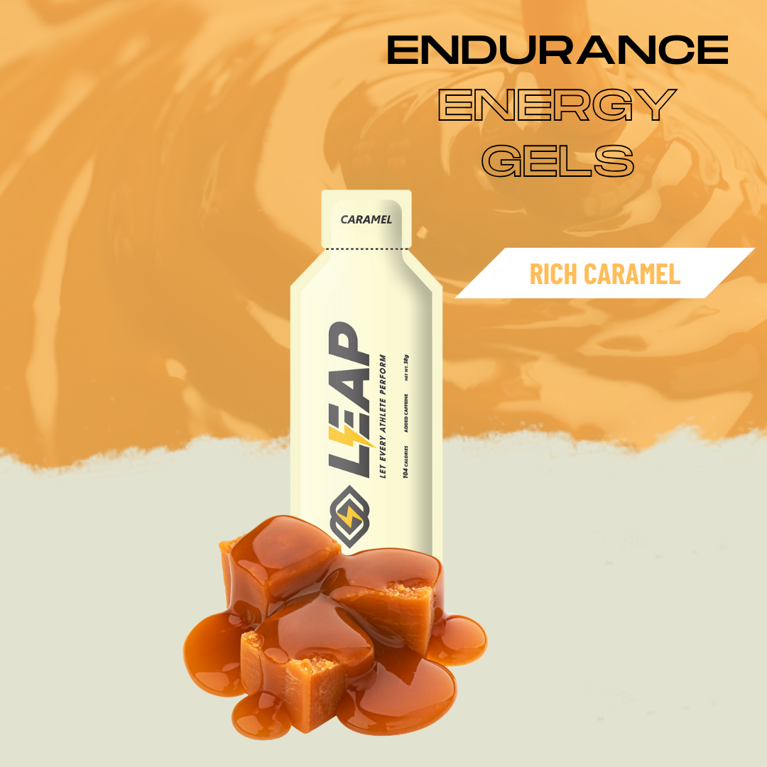 Pack of 12 Leap Energy Gels  Assorted Flavors of 4 Mango-4 Caramel-4 Banana