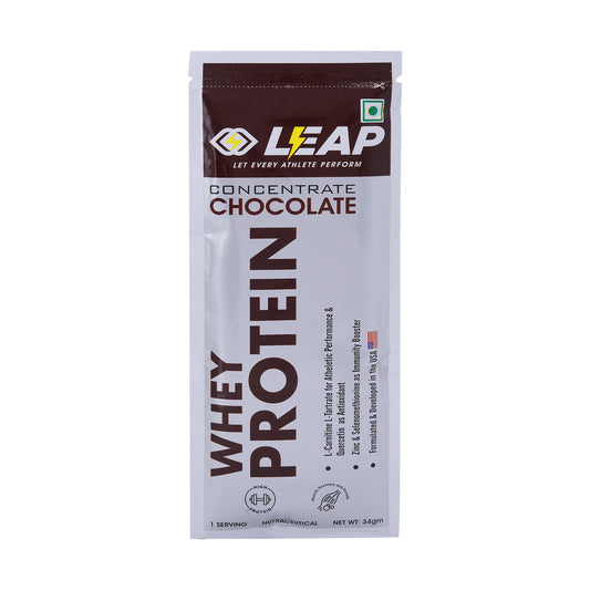 Leap Whey Protein Concentrate (Chocolate Flavor)-34gm Sachets