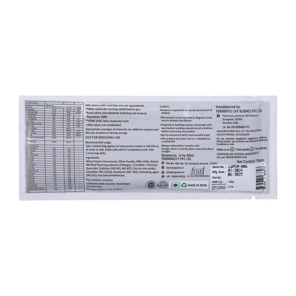 LeapFix Recovery Mix - Unleash Your Full Recovery Potential-Mango Flavor Pack of 5-10-15