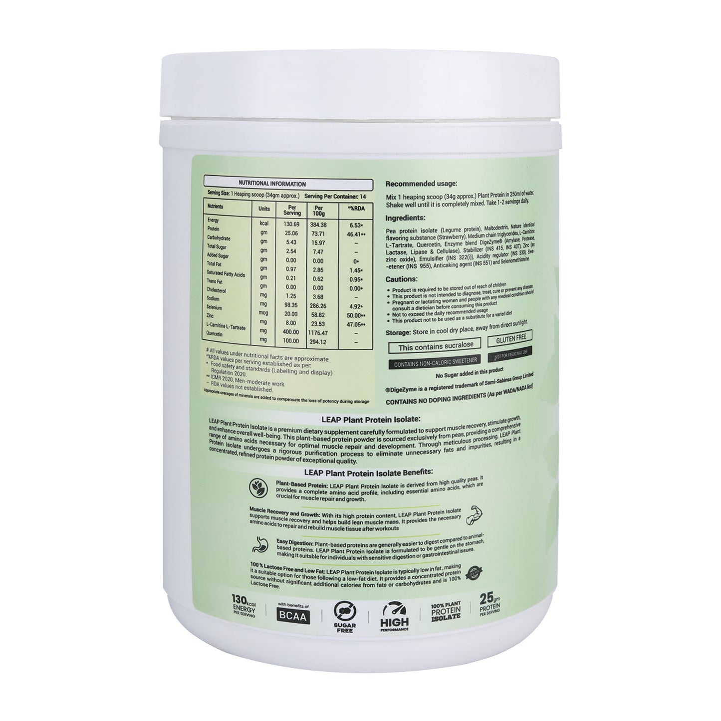 Leap Plant Protein Isolate (Mango) - 500gm
