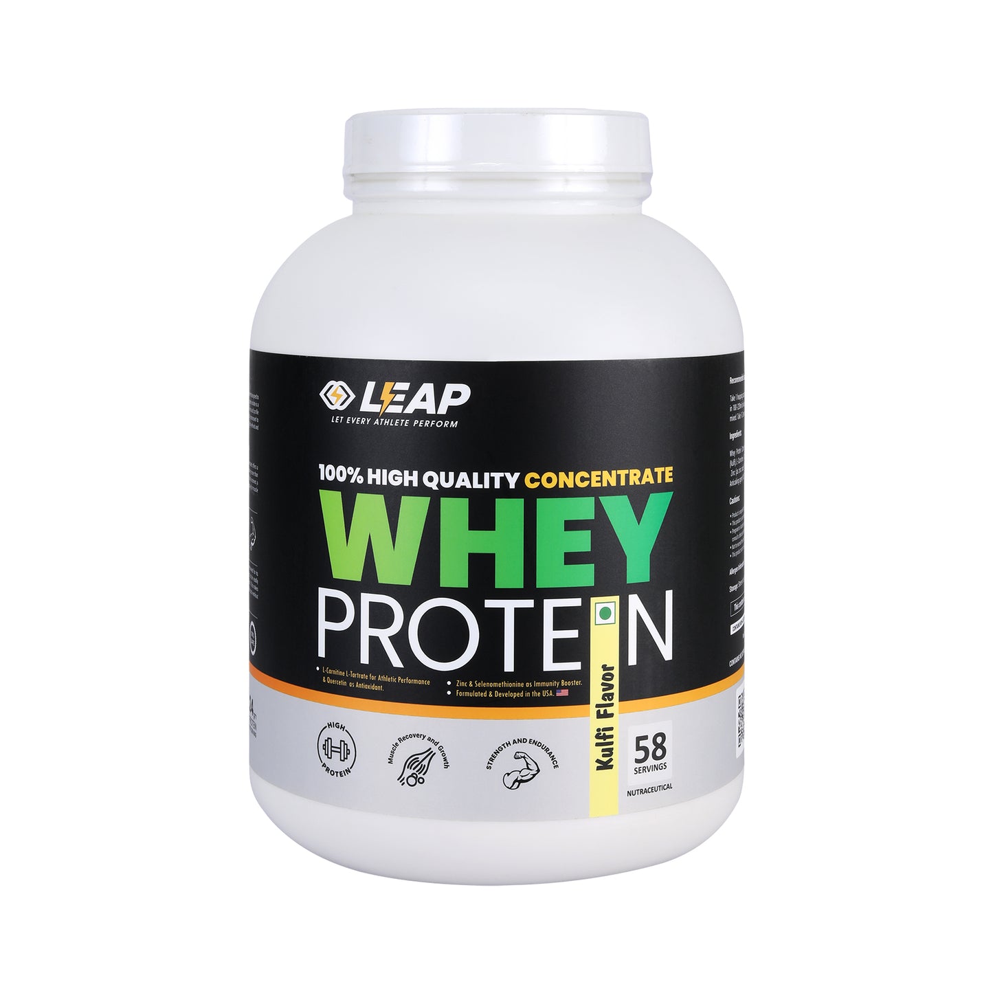 Leap Whey Protein Concentrate- Kulfi Flavor-2KG - 20% Flat Off On MRP