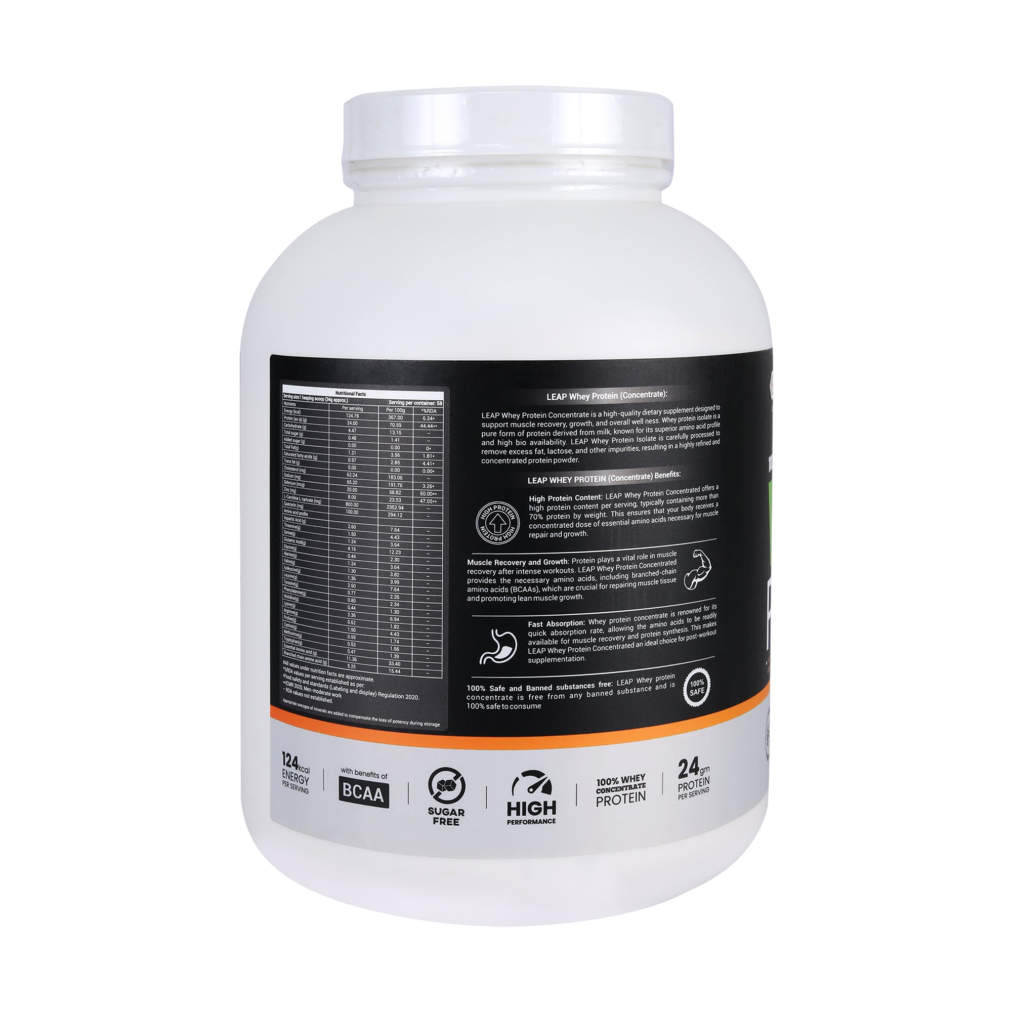 Leap Whey Protein Concentrate- Kulfi Flavor-2KG - 10% Flat Off On MRP