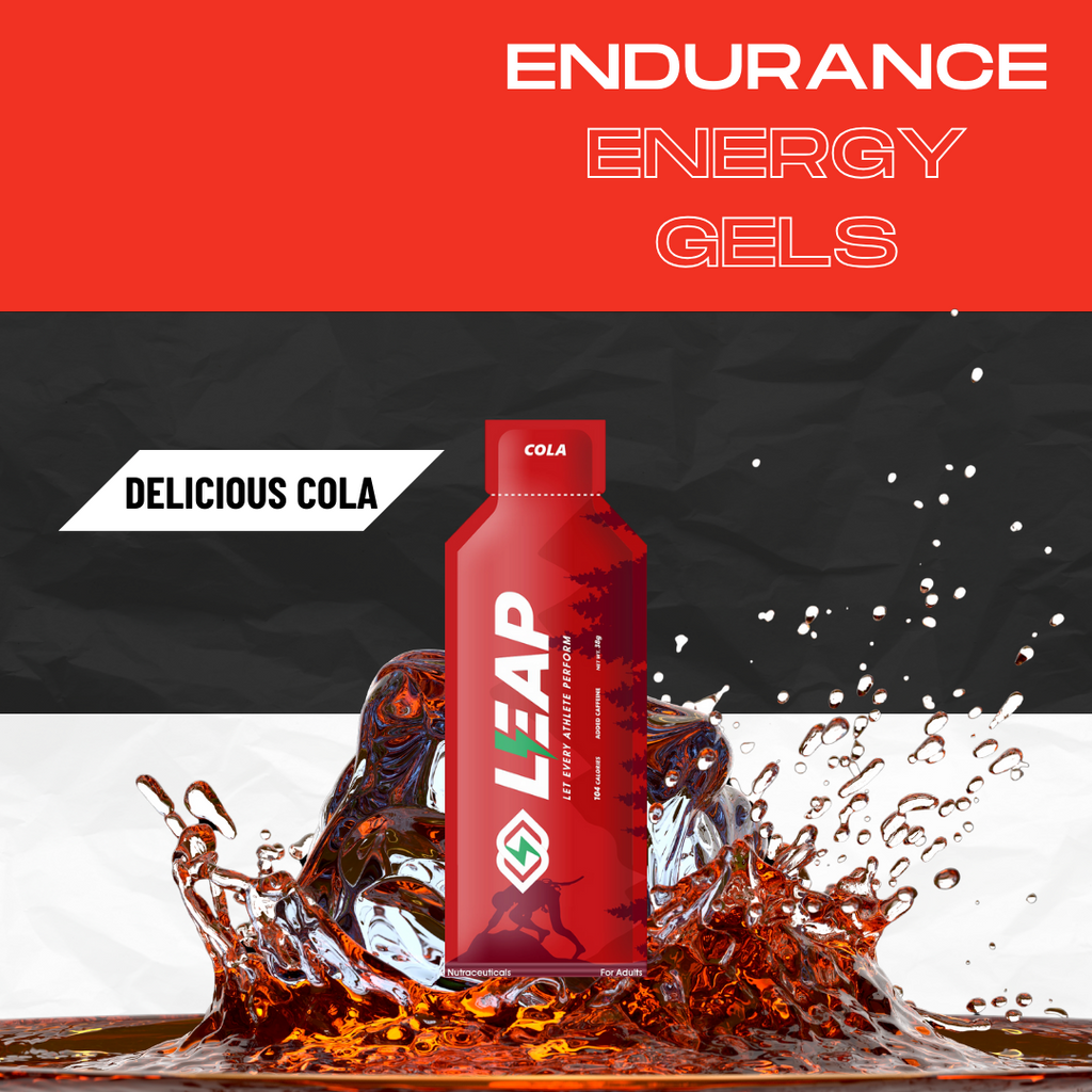 LEAP Energy Gels Pack of 12 : Assorted Flavors of (4-Cola, 4-Peach, 4-Watermelon)