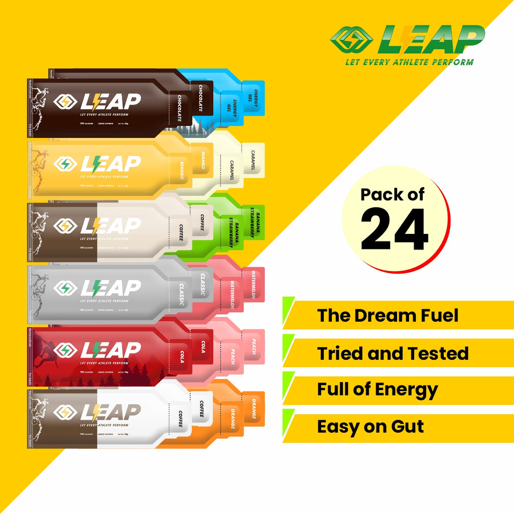 LEAP Energy Gels Pack of 24 (12 Flavours)