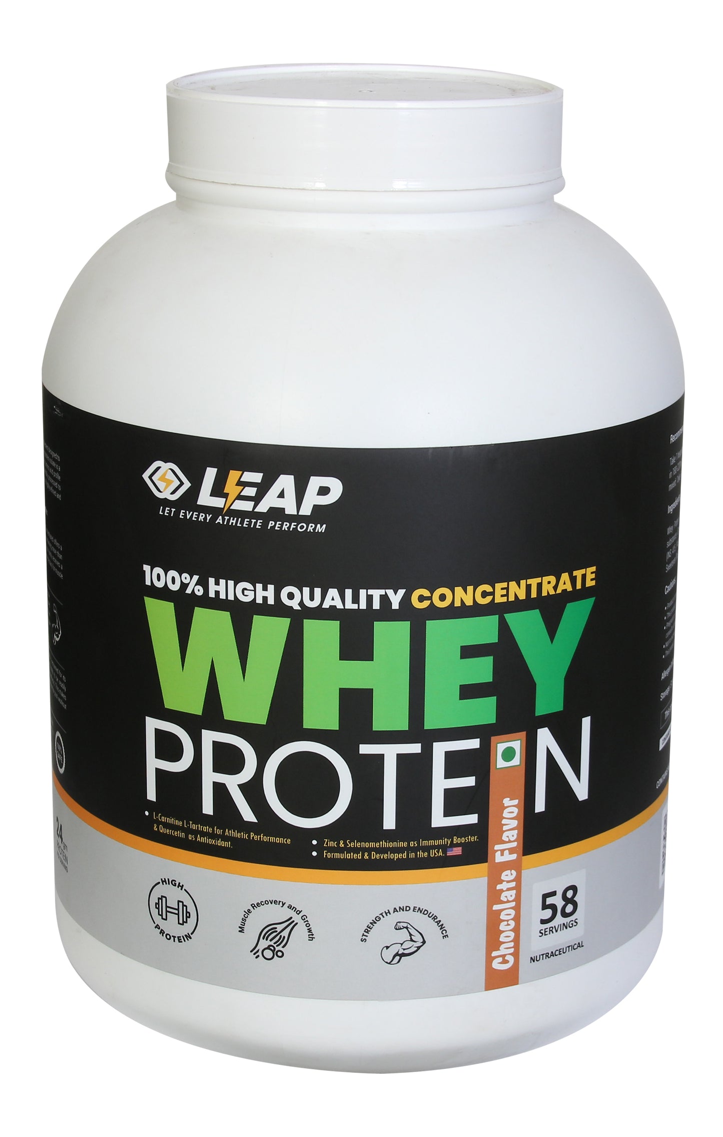 🏋️♂️ Premium Whey Protein Concentrate – 2kg | 24g Protein per Scoop | Muscle Gain, Recovery &amp; Performance | Made for Indian Athletes