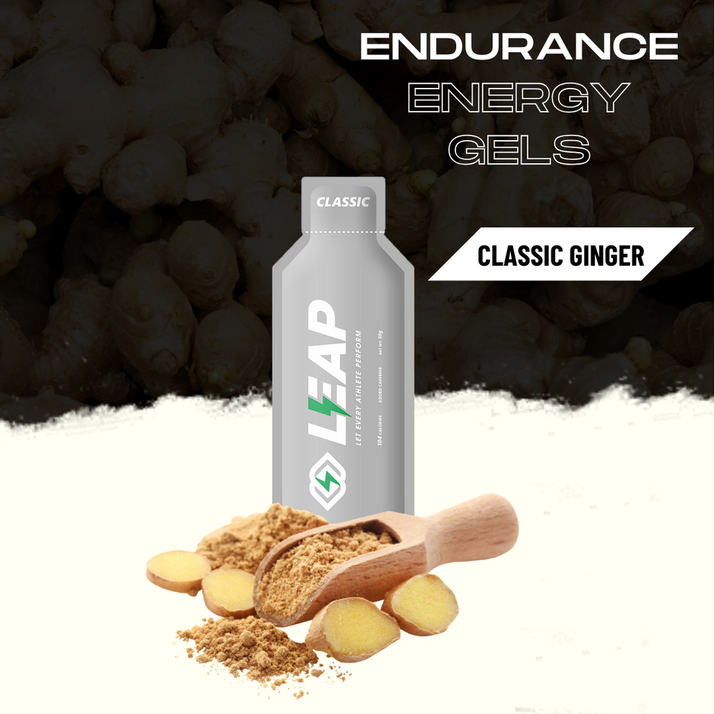 LEAP Energy Gels Pack of 6 : Assorted Flavors of 2 Mango-2  Orange-2 Ginger