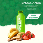LEAP Energy Gels Pack of 12 : Assorted Flavors of 4 Mango-4 Caramel-4 Banana