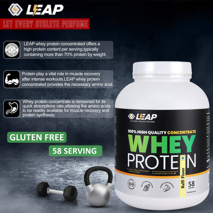 Leap Whey Protein Concentrate- Kulfi Flavor-2KG - 20% Flat Off On MRP