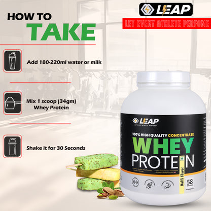 Leap Whey Protein Concentrate- Kulfi Flavor-2KG - 20% Flat Off On MRP