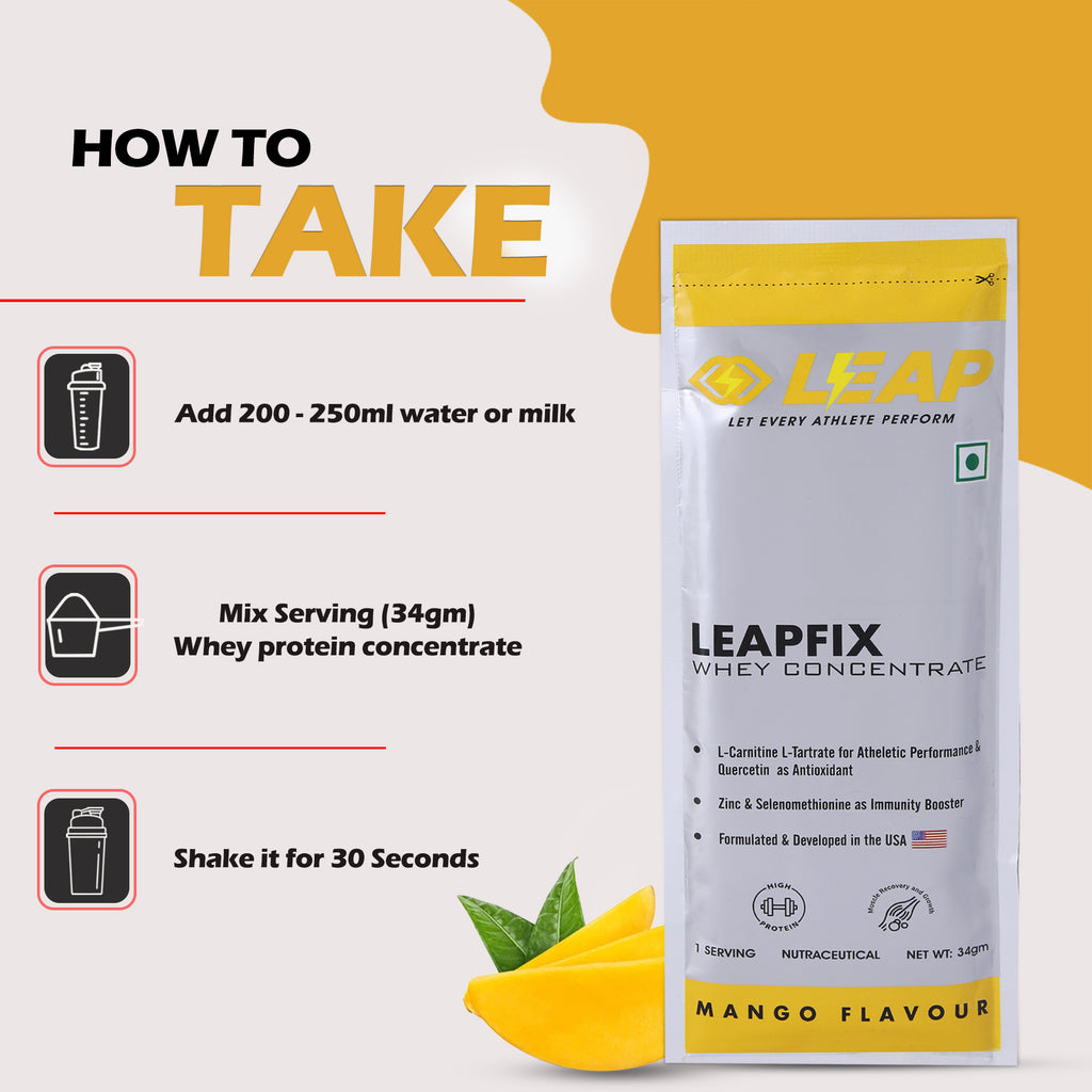 LeapFix Recovery Mix - Unleash Your Full Recovery Potential-Mango Flavor Pack of 5-10-15