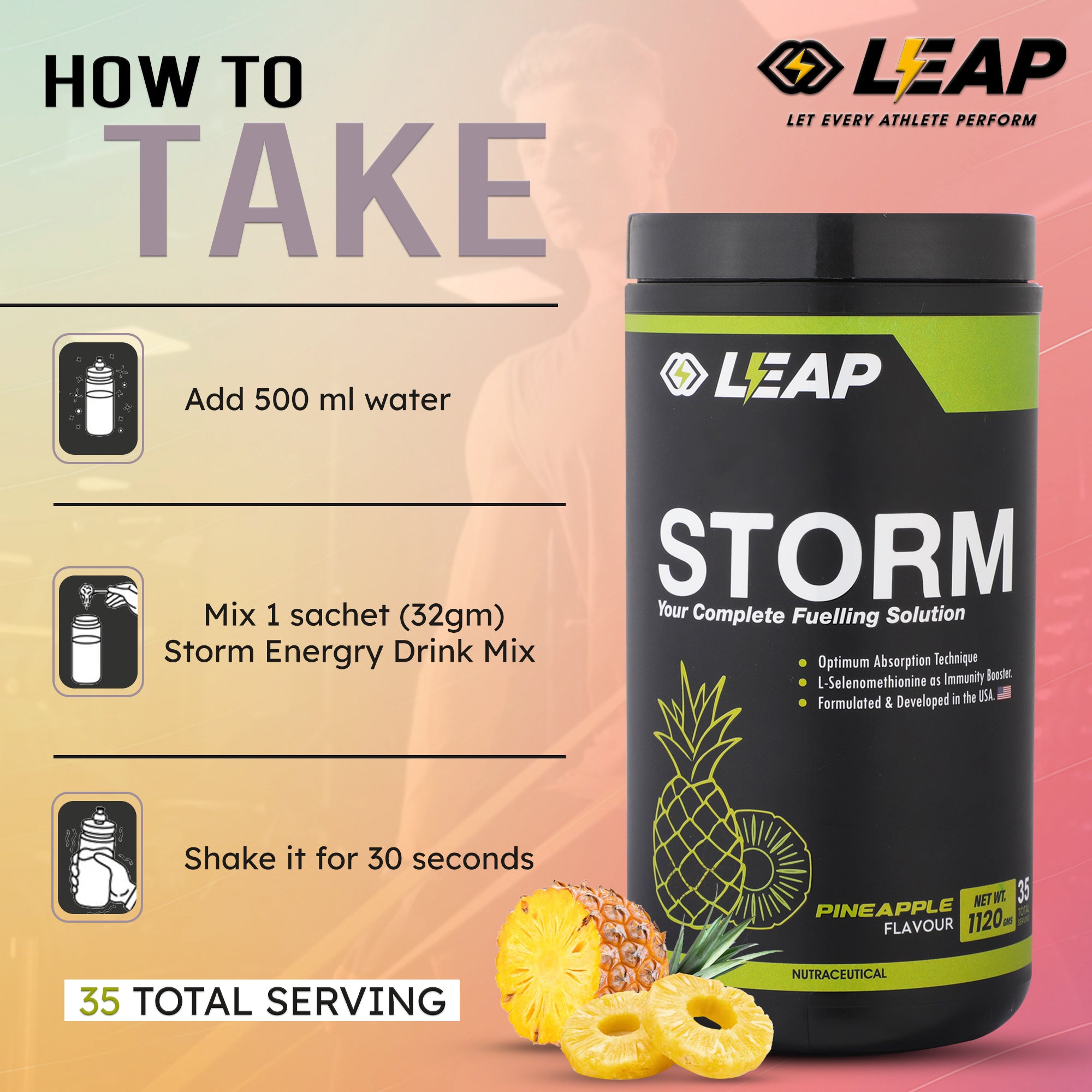 Leap Storm (Pineapple Flavor): 1120 g