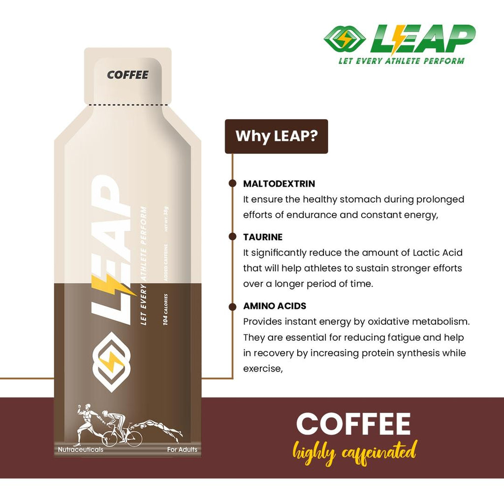 LEAP Energy Gel (Coffee Flavor - Highly Caffeinated)