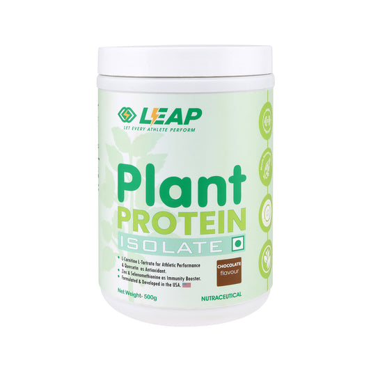 Leap Plant Protein Isolate (Chocolate) - 500gm- 20% Flat On MRP