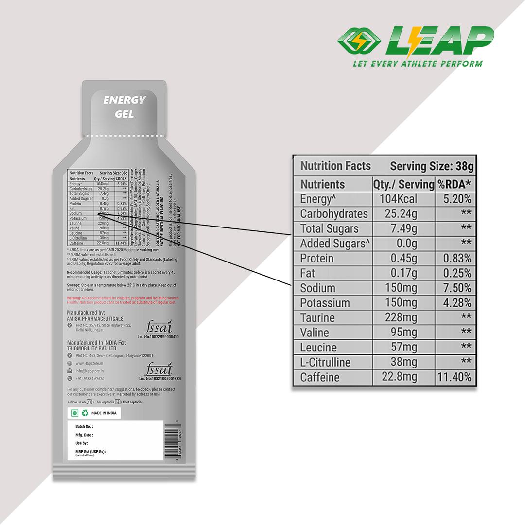 LEAP Classic Energy Gel (Ginger Flavor)