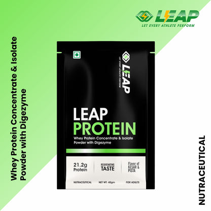 Leap Whey Protein Concentrate & Isolate Powder with Digezyme -Protein Sachets