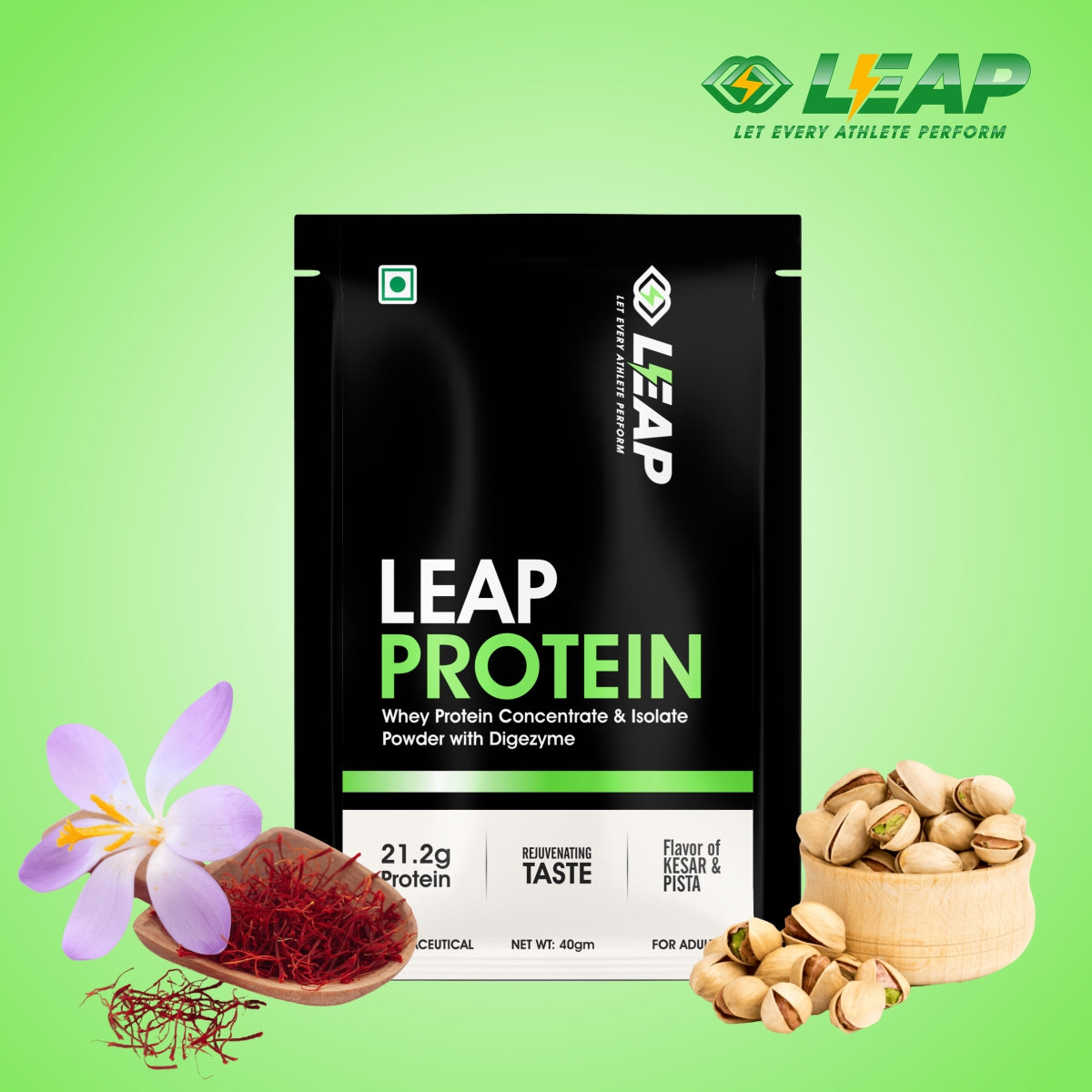 Leap Whey Protein Concentrate & Isolate Powder with Digezyme -Protein Sachets