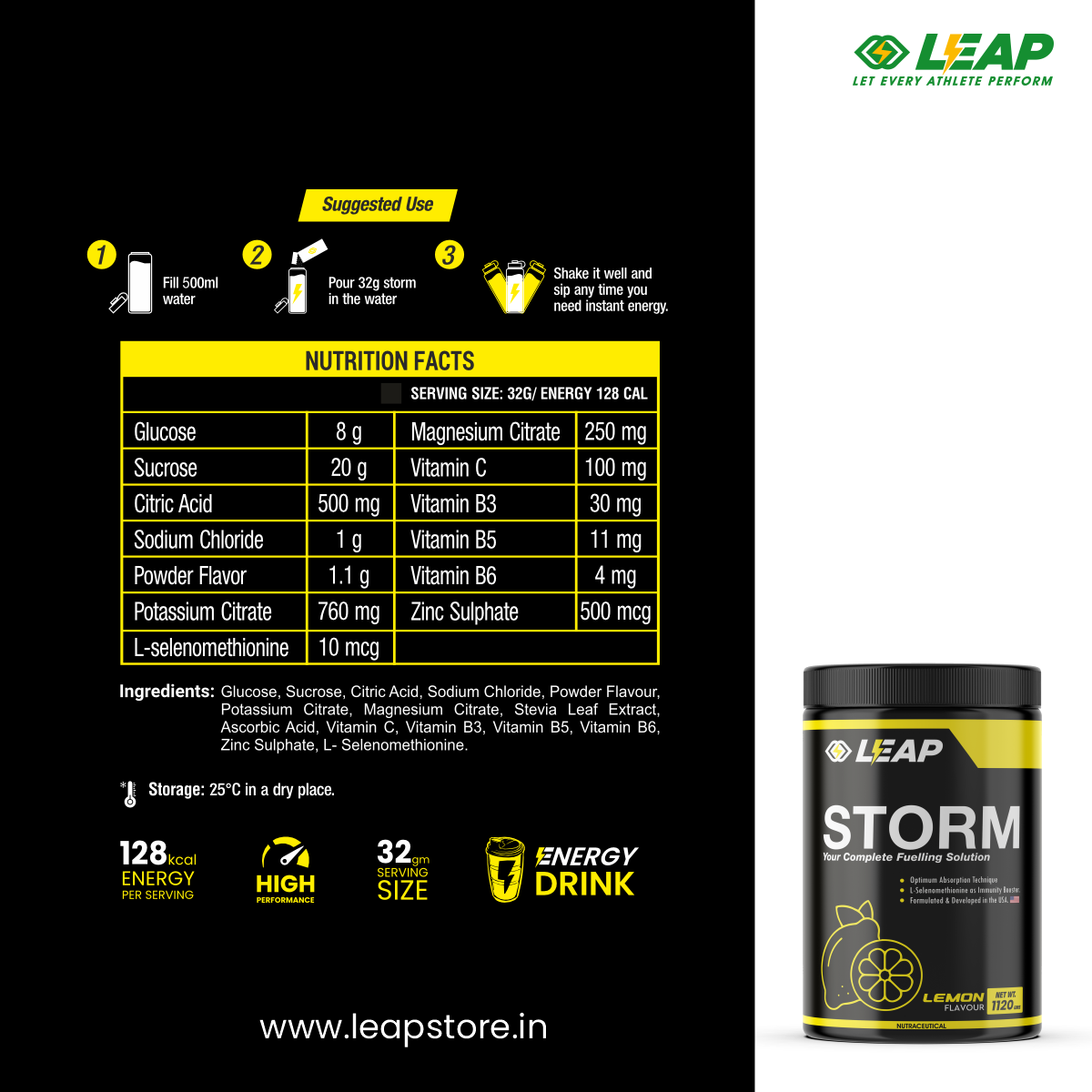 Leap Storm (Lemon Flavor): 1120 g