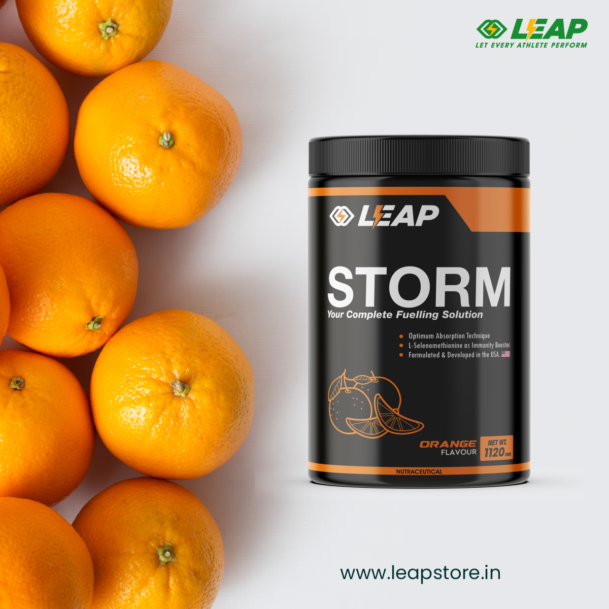 Leap Storm (Orange Flavor): 1120gm