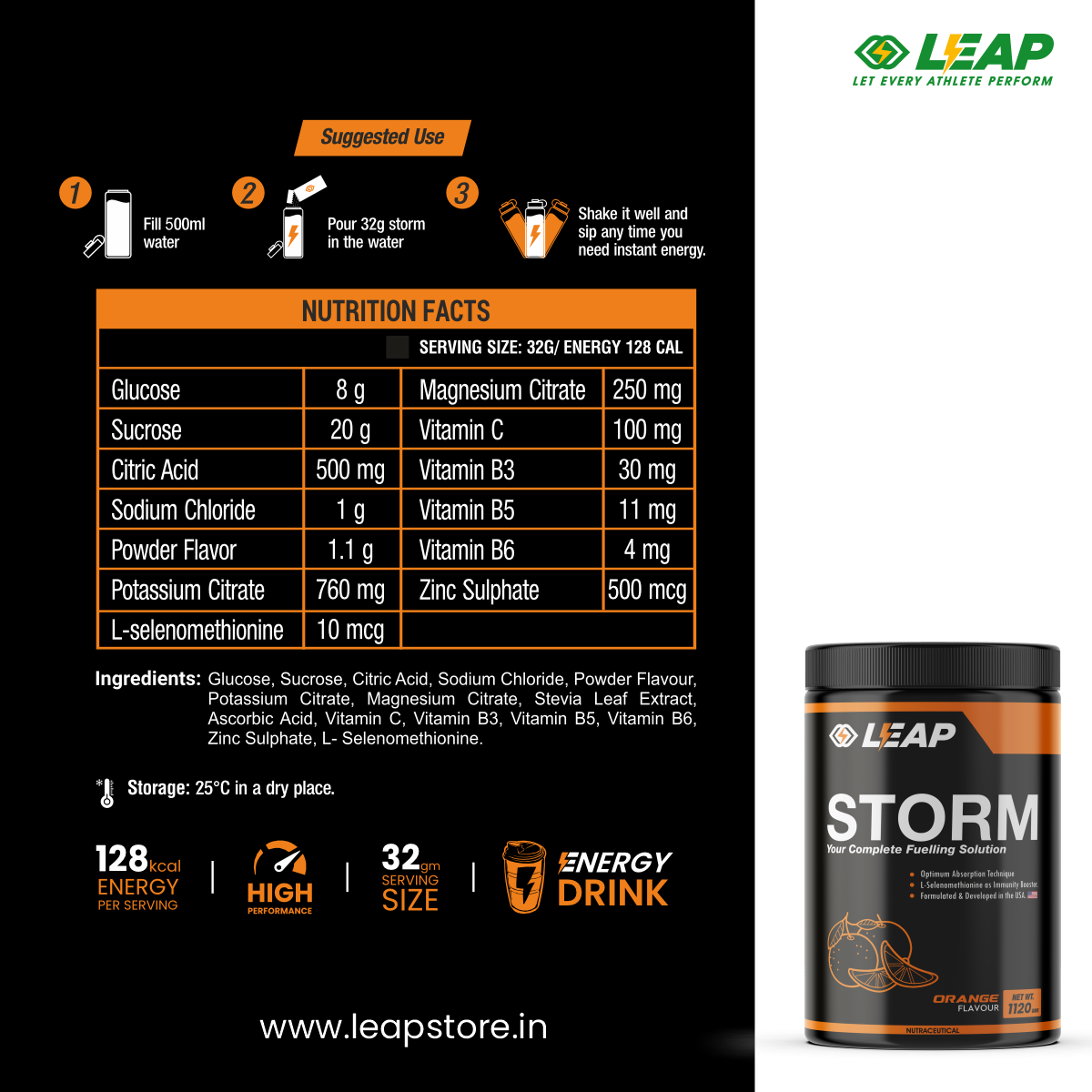 LEAP STORM - Energy Drink Mix