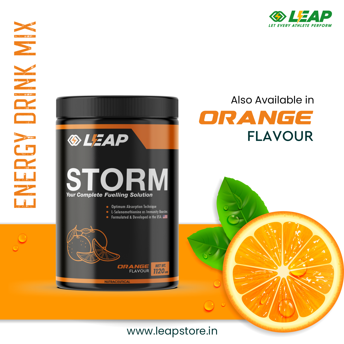Leap Storm (Orange Flavor): 1120gm