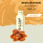 LEAP Energy Gels Pack of 12 : Assorted Flavors of 4 Mango-4 Caramel-4 Banana
