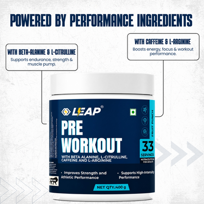 Pre-Workout Powder with Beta-Alanine | Enhanced Energy, Strength & Muscle Performance.