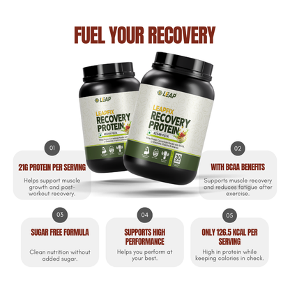 Leapfix Recovery Protein | Post-Workout Recovery Protein | Flavour Kesar Pista | 1000g