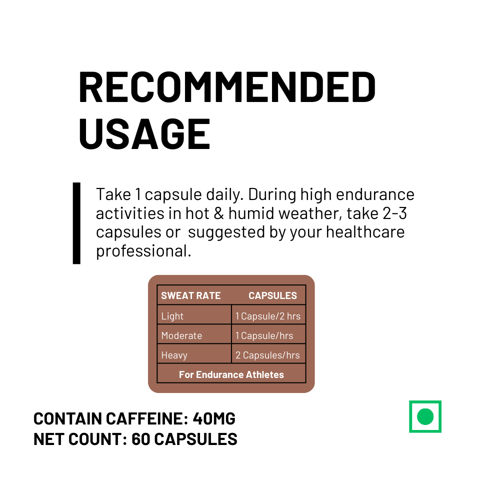 LEAP Advance Salt Capsules With Caffienated Recharge -60 Vegan Capsules Leapstoreindia