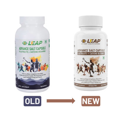 LEAP Advance Salt Capsules With Caffienated Recharge -60 Vegan Capsules Leapstoreindia