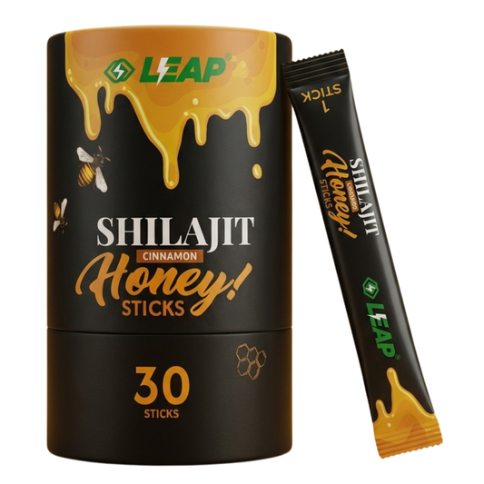 Shilajit Energy Sips | 100% Pure Himalayan Shilajit | 400mg Per Stick | Natural Energy & Stamina Support | Cinnamon Honey Flavour | 30 Sachets