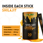 Shilajit Energy Sips | 100% Pure Himalayan Shilajit | 400mg Per Stick | Natural Energy & Stamina Support | Cinnamon Honey Flavour | 30 Sachets