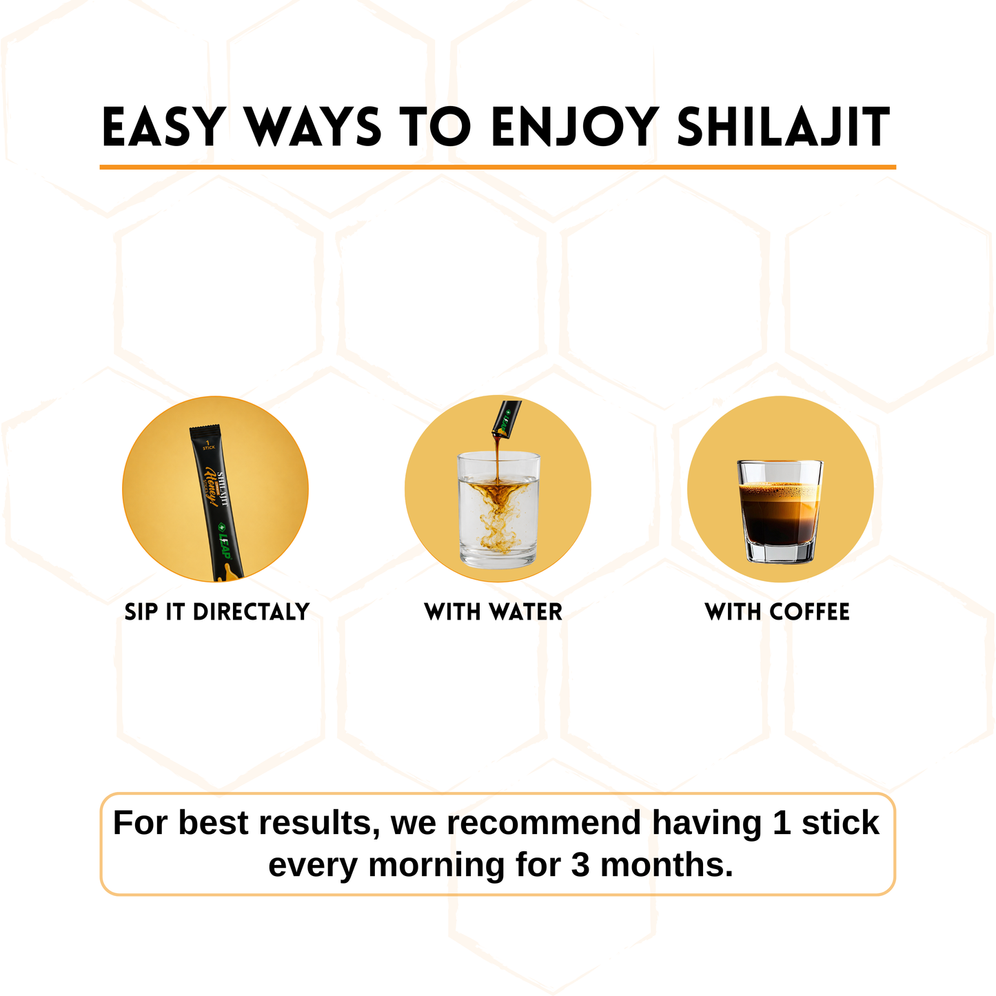 Shilajit Energy Sips | 100% Pure Himalayan Shilajit | 400mg Per Stick | Natural Energy & Stamina Support | Cinnamon Honey Flavour | 30 Sachets