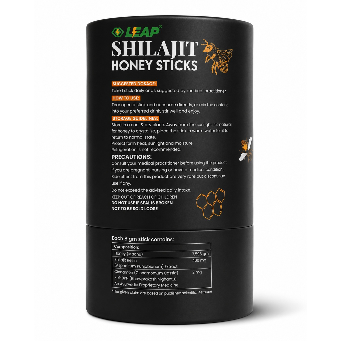 Shilajit Energy Sips | 100% Pure Himalayan Shilajit | 400mg Per Stick | Natural Energy & Stamina Support | Cinnamon Honey Flavour | 30 Sachets
