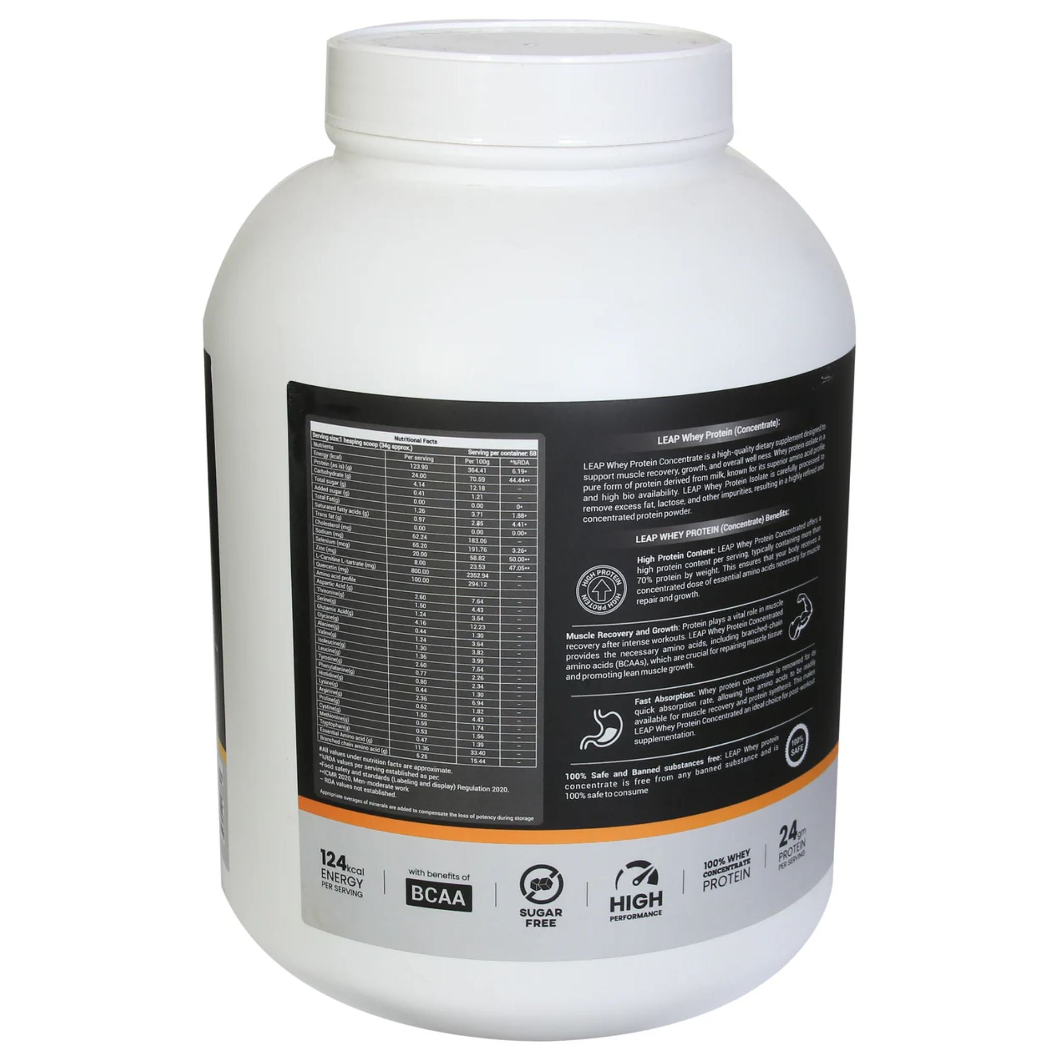 LEAP Whey Protein Concentrated + BCAA Combo for Pack