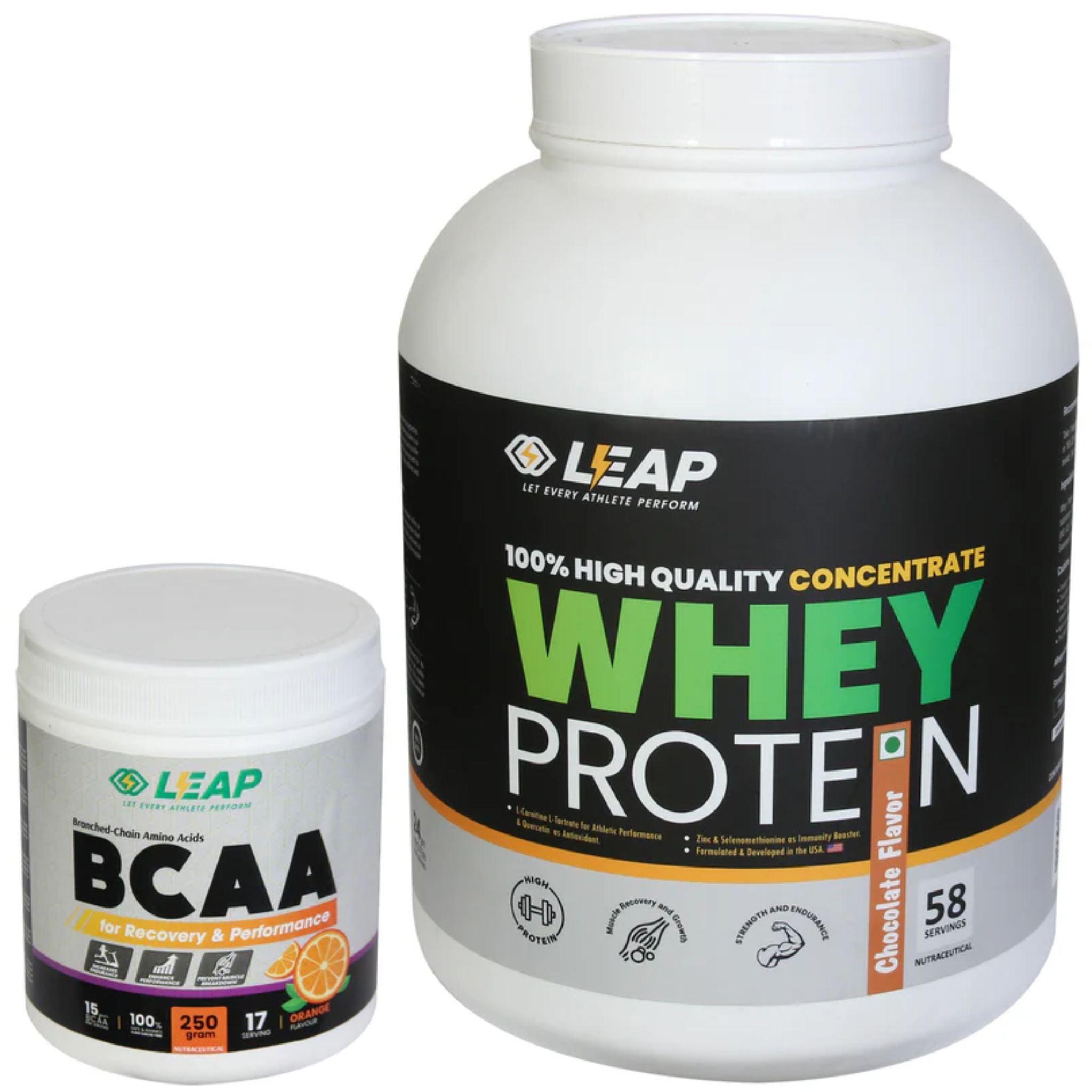 LEAP Whey Protein Concentrated + BCAA Combo for Pack