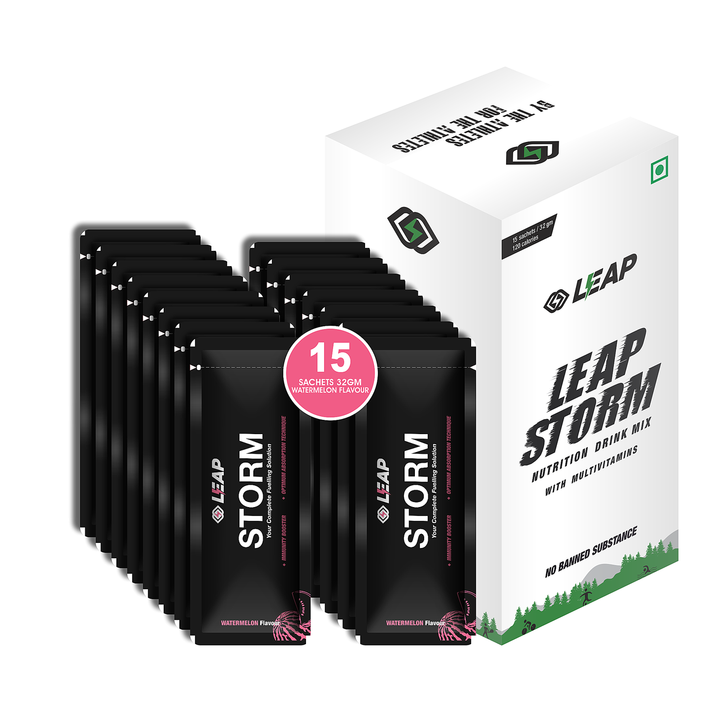 Leap Storm (Watermelon Flavor): Pack of 15 (32 g each)